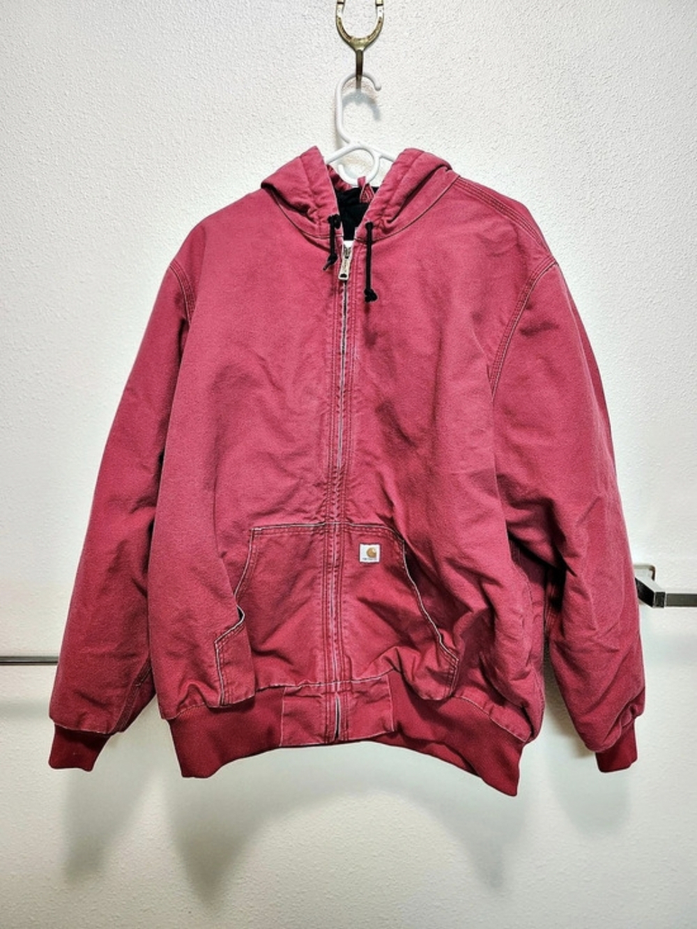 Carhartt Active Jacket Quilted Flannel Lined Pink